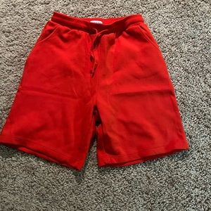 Boys’ red sweat shorts